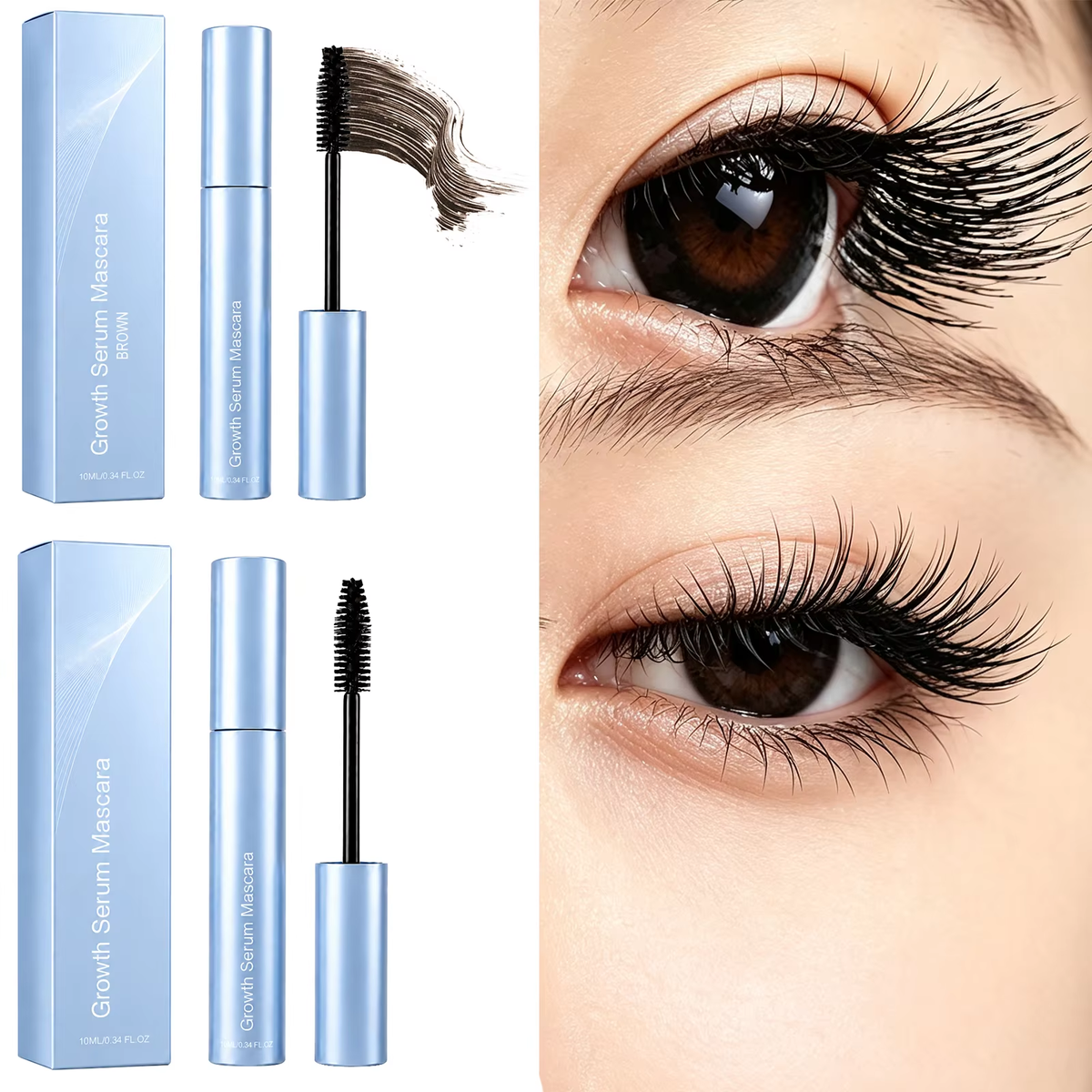 Vitamin E Waterproof Mascara Black/Brown Volume & Curling Eye Makeup