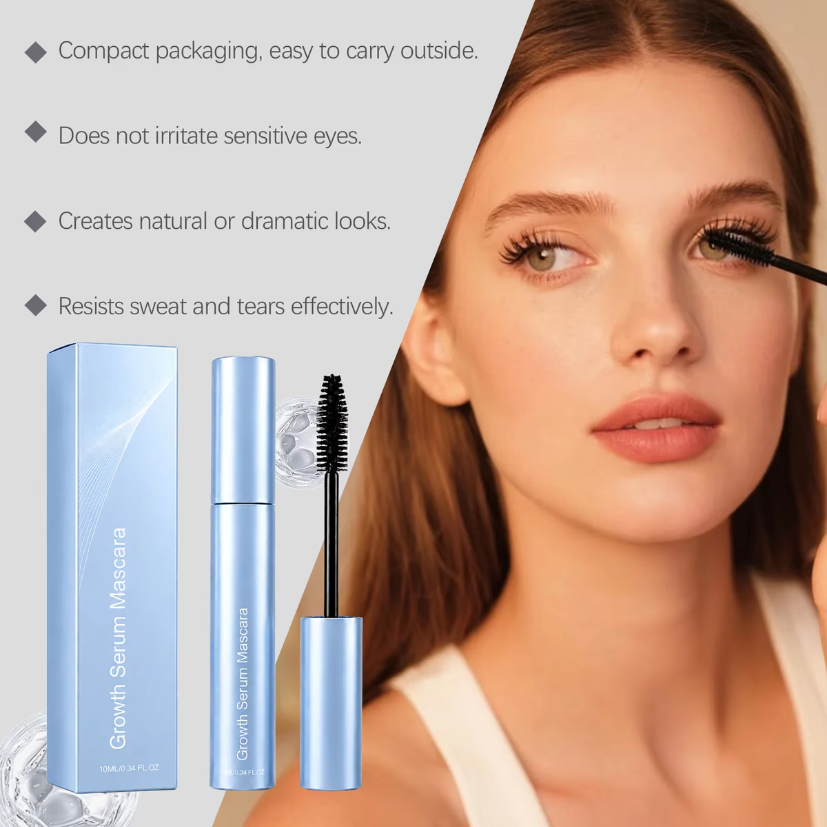 Vitamin E Waterproof Mascara Black/Brown Volume & Curling Eye Makeup